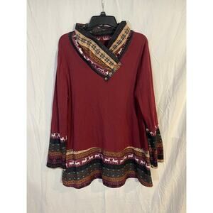 Womens 2x pattern top